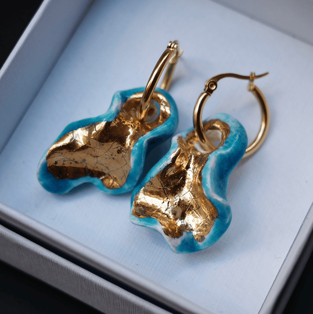 Earrings BLUE&GOLD
