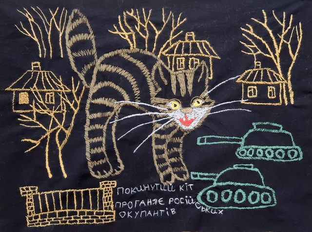Svitlana Struk "An abandoned cat that chases away the Russian invaders"  